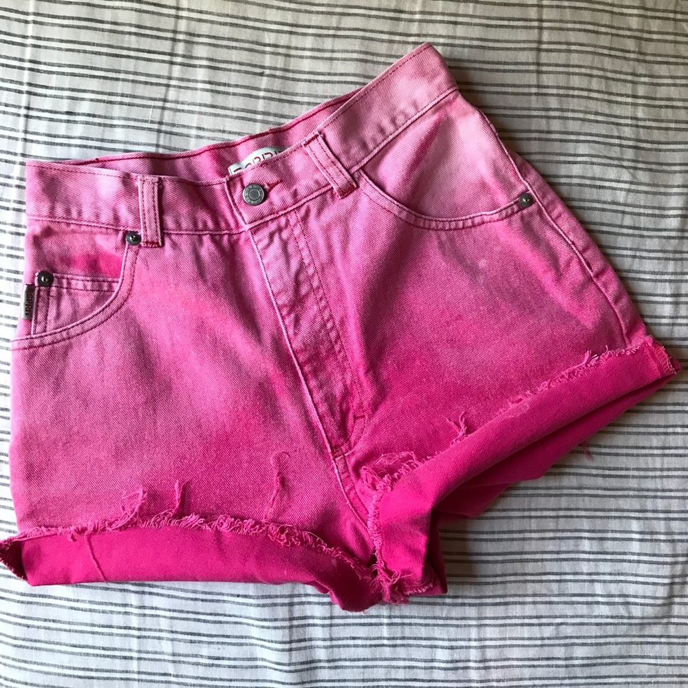 1980s Vintage Esprit Ombré Faded Denim Cutoffs